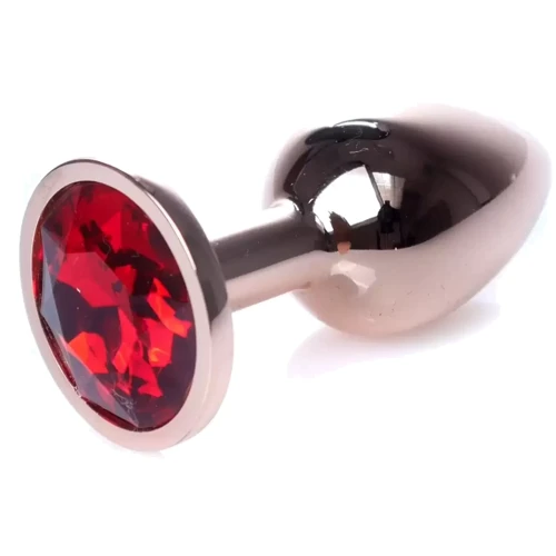 Анальная пробка с кристаллом BOSS of TOYS Boss Series - Jewellery Red Gold PLUG Red S, BS6400109