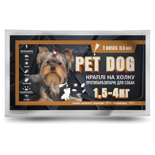Капли КРУГ Pet Dog для собак 1.5-4 кг 0.6мл 10 пип/уп (14505)