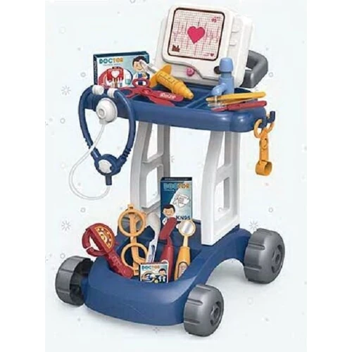 Набор врача DIY toys I'm Little Doctor медицинский столик на колесах (звук, свет) (8837-2)