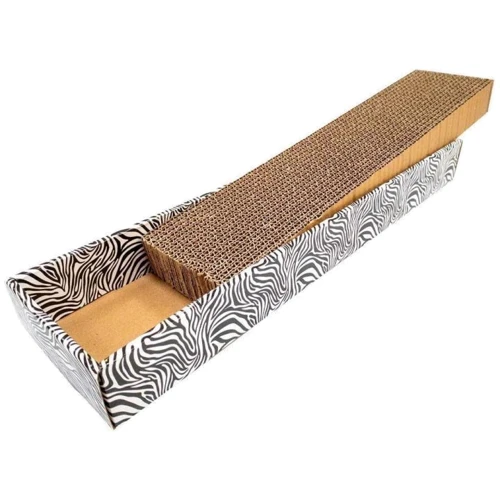 Когтеточка Croci ANIMALIER с кошачьей мятой из гофрокартона зебра 48х12х5 см (C6021576) фото 3