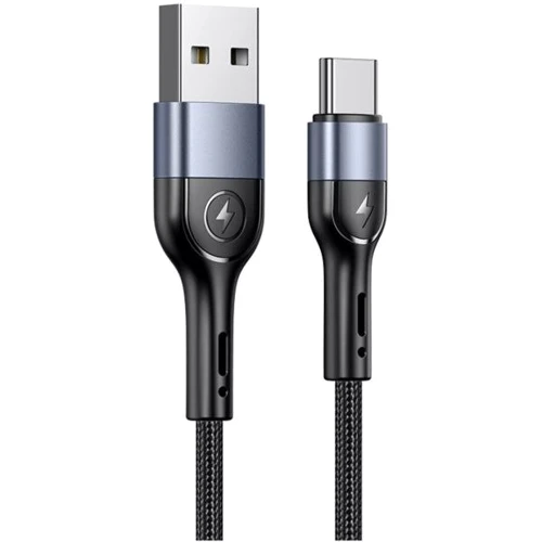 Кабель Usams USB Cable to USB-C Aluminum Alloy Braided 1m Black (US-SJ449)