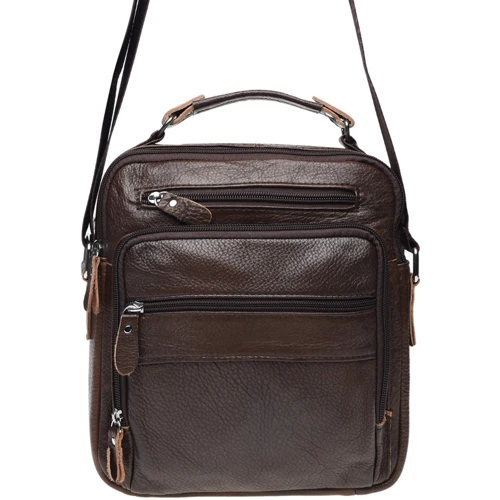 Мужская сумка планшет Borsa Leather коричневая (K15112-brown): Пол Мужской