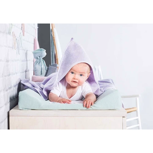 Махровий оксамитове дитяче рушник з капюшоном Jollein 100x100см Lilac