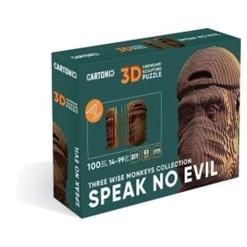 Картонный конструктор Cartonic 3D Puzzle Three Wise Monkeys. Speak No Evil
