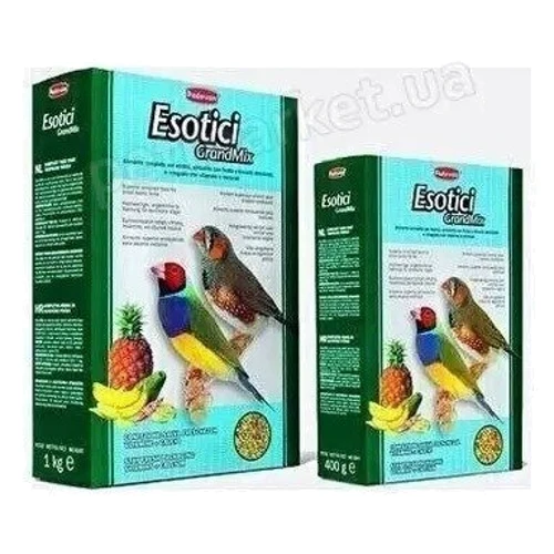 Повседневный корм Padovan GrandMix Esotici для экзотических птиц 400 г (PP00277): Вид корма Обычный