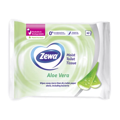 

Zewa Aloe Vera moist Влажная туалетная бумага с ароматом алоэ вера 42 шт.
