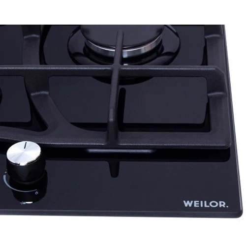 Варочная поверхность газовая Weilor GG W614 BL: Расположение панели спереди