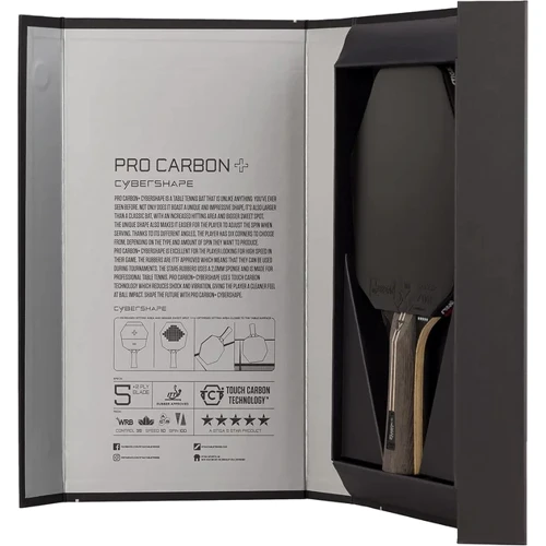 Ракетка для настільного тенісу Stiga Pro Carbon Plus Cybershape 5 Star FL (1215-0401-35) (931184)