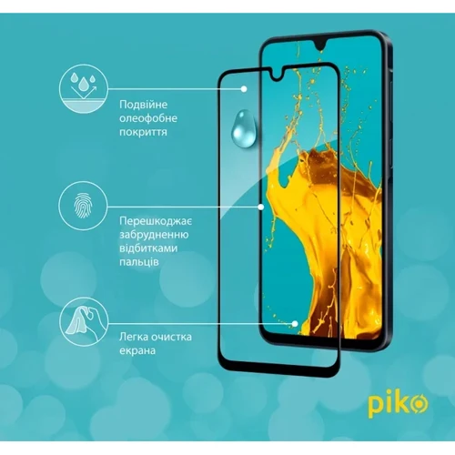 Piko Tempered Glass Full Glue Black for Samsung A165 Galaxy A16 4G / A166 Galaxy A16 5G: Цвет черный