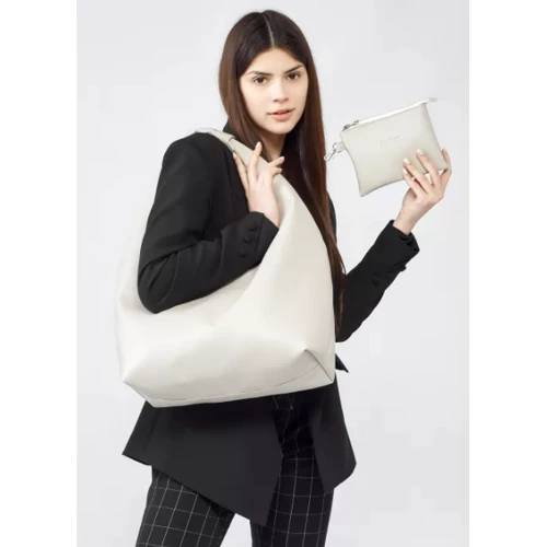 Женская сумка хобо Sambag HOBO L серый шёлк (53300030) фото 10