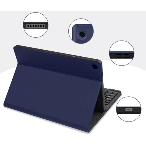 Аксессуар для планшетных ПК BeCover Case Smart Keyboard Deep Blue for Samsung X115 Galaxy Tab A9 (712356): Цвет синий