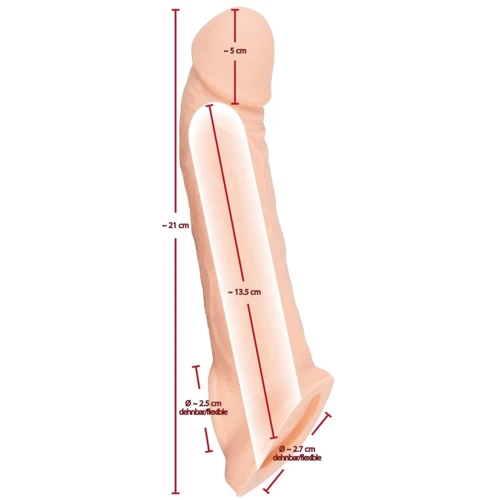 Насадка на член Nature Skin Penis Sleeve With Extension