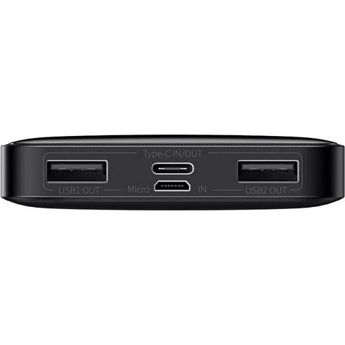 Внешний аккумулятор Baseus Power Bank 10000mAh Bipow Display 15W Black (PPDML-I01): Кабели/переходники для смартфонов в комплекте Нет