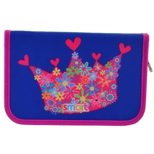 Пенал твердый одинарный с двумя клапанами Smart HP-04 Cool Princess: Материал Полиэстер