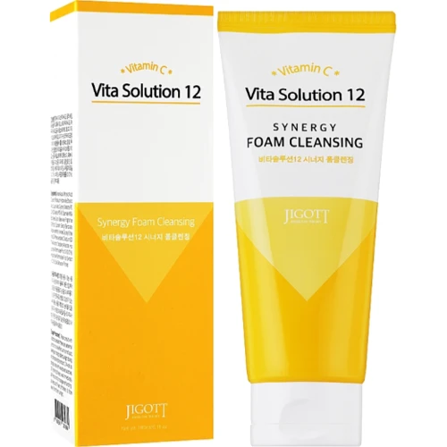 Jigott Vita Solution 12 Synergy Foam Cleansing Пенка для умывания оздоравливающая 180 ml