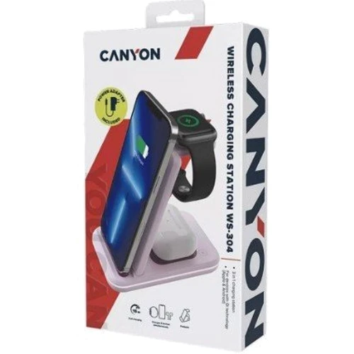 Зарядное устройство Canyon Wireless Charger WS-304 15W Iced Pink (CNS-WCS304IP) фото 6