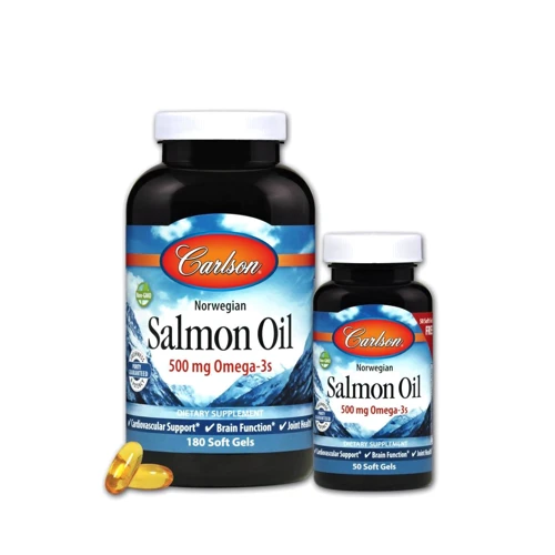 Carlson Labs Norwegian Salmon Oil 500 mg 180+50 soft gels Норвежский лососевый жир