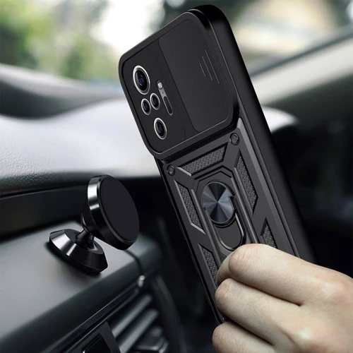 Аксессуар для смартфона Mobile Case Camshield Serge Magnetic Ring Black for Xiaomi Redmi Note 10 Pro / 10 Pro Max: Материал TPU (термополиуретан) и поликарбонат