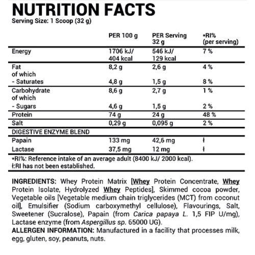 Протеин Superior Whey Core Protein 32g / 1 serving / Strawberry: Вид Многокомпонентные