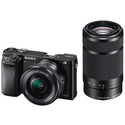Sony Alpha 6000 Kit 16-50mm + 55-210mm Black: Тип матрицы CMOS