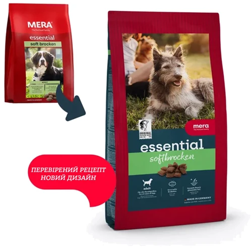 Сухой корм Mera Essential Soft Brocken для собак с нормальным уровнем активности мягкая крокета 2 кг (061242 - 1230): Порода Все породы