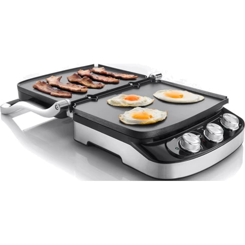 Электрогриль Delonghi CGH 912C Steel BK: Размеры поверхности, см 23x29