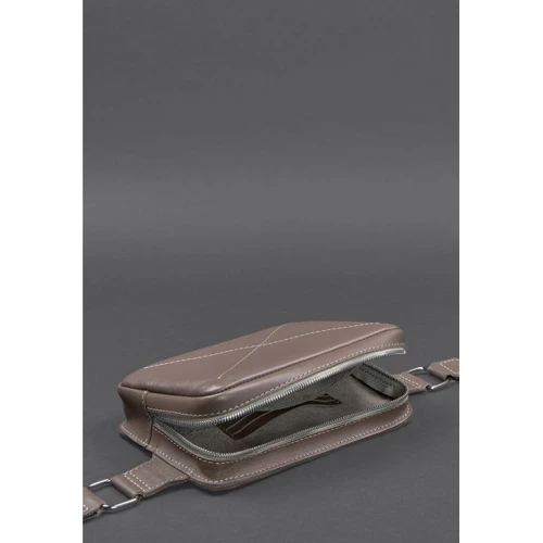 Жіноча поясна сумка BlankNote коричнева (BN-BAG-6-beige): Фактура матова, Гладка