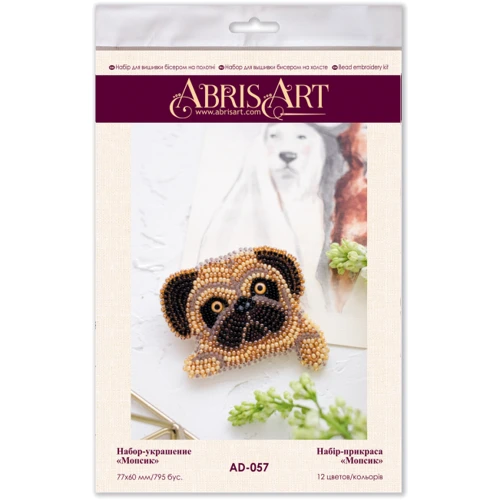 Abrisart AD-057 Набор для вышивки бисером украшения Мопсик: Производитель Abrisart