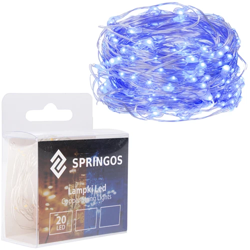 Гирлянда на батарейках Springos 1.9 м 20 LED CL0007 Blue