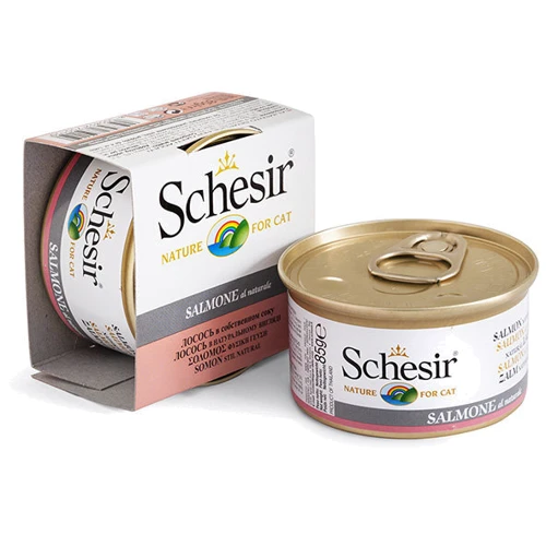 Натуральные консервы для кошек Schesir Salmon Natural Style лосось в собственном соку, 85 г