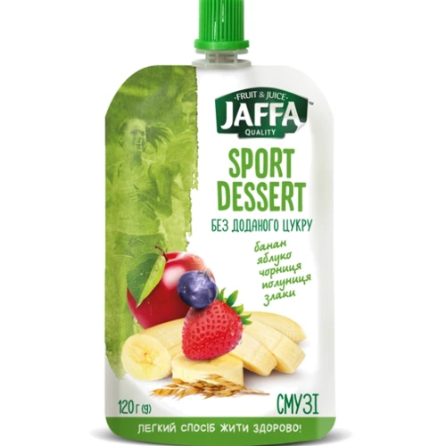 Смузі Jaffa Банан-яблуко-чорниця-полуниця-злаки 120 г (4820192260305)