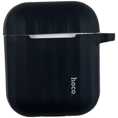 Защитный чехол для наушников Airpods 2 HOCO silicone case black (P) фото 6