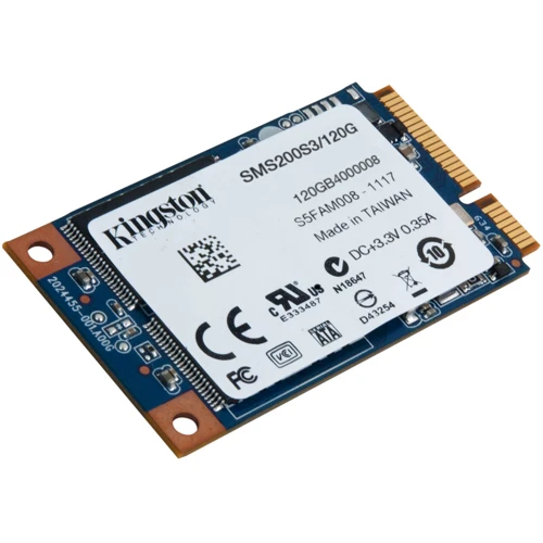 Kingston SSD mSATA 120GB SSDNow mS200 (SMS200S3/120G): Интерфейс подключения mSATA