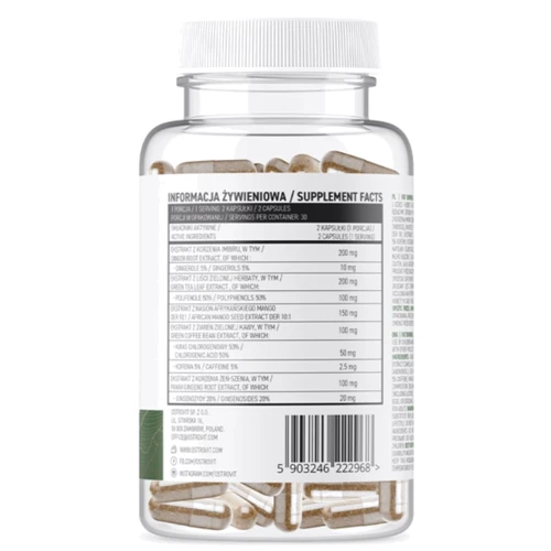 Жиросжигатель OstroVit Vege Fat Burner 60 caps / 30 servings: Пол Унисекс