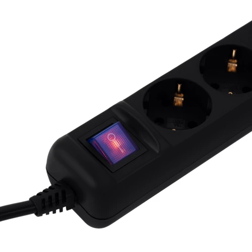 Мережевий фільтр 2E 3 розетки, 1.5 м, Black (2E-U03ESM1.5BK): Тип розеток Евророзетки