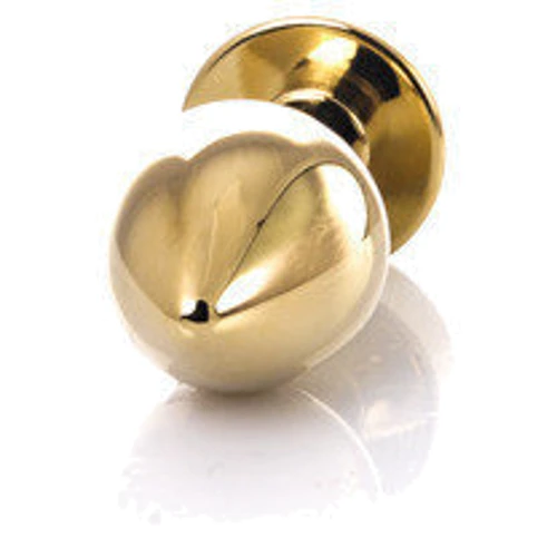 Анальная пробка с кристаллом Metal By Toyfa Gold anal plug