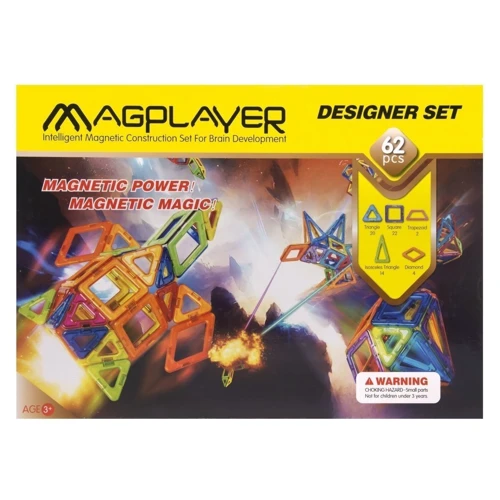 Магнитный констуктор MagPlayer 62 эд. (MPB-62) фото 3