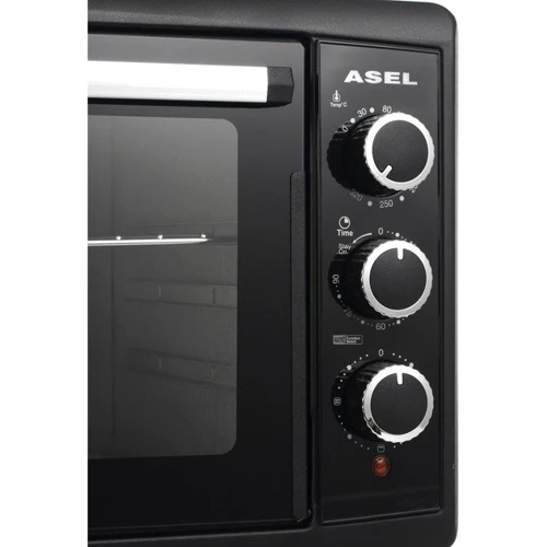 Электродуховка настольная Asel AF 50-23 Black: Размеры 36.5х58.3х49.7 см