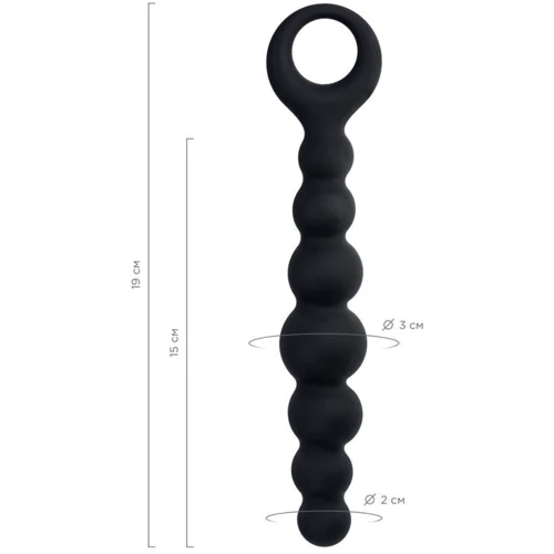 Анальная цепочка Toyfa POPO Pleasure Anal Beads Black