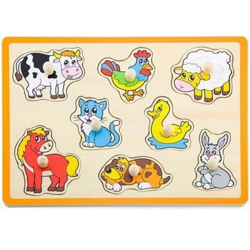 Деревянная рамка-вкладыш Viga Toys Домашние животные (50017)