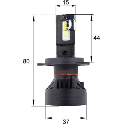 Комплект светодиодных ламп Infolight S1 H4 50W: Цвет свечения Белый