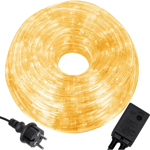 Гирлянда Springos Rope Lights дюралайт уличная 20 м 480 LED теплый белый (CL1204): Применение Для улицы