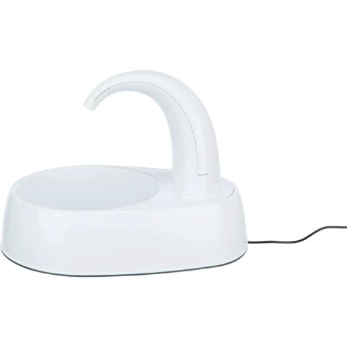 Поилка-фонтан для котов Trixie Curved Stream 2.5 л 25x24.5x35 см белая (24444): Объем 2.5 л