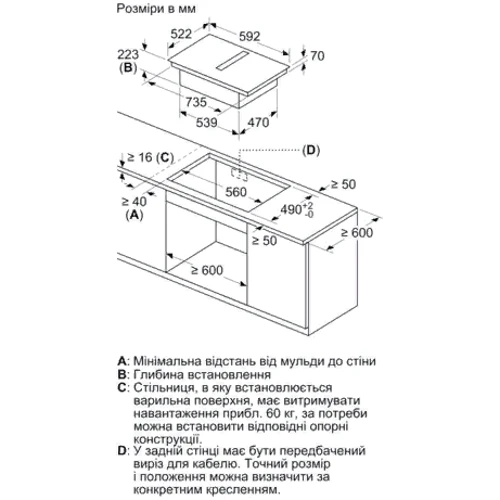 Варильна поверхня електрична Bosch PIE611B15E: Кількість конфорок 4