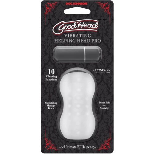 Мастурбатор Doc Johnson GoodHead - Vibrating Helping Head Pro - Frost