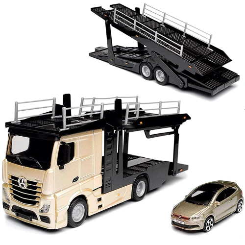 Ігровий набір - Автотранспортер Mercedes-Benz Actros C Автомоделлю Vw Polo Gti Mark 5: Виробник Bburago