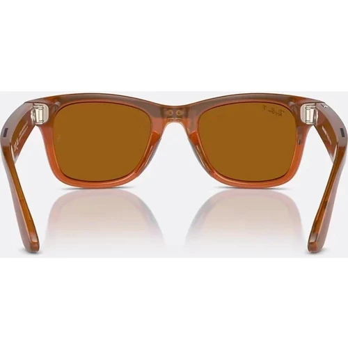 Смарт-очки Ray-Ban Meta Wayfarer Shiny Caramel Frame Brown Lenses size M (RW4006 670683 50-22) фото 7