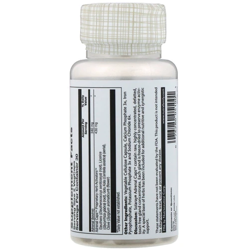Solaray Adrenal Caps, 60 VegCaps (SOR-05100): Форма випуску капсули