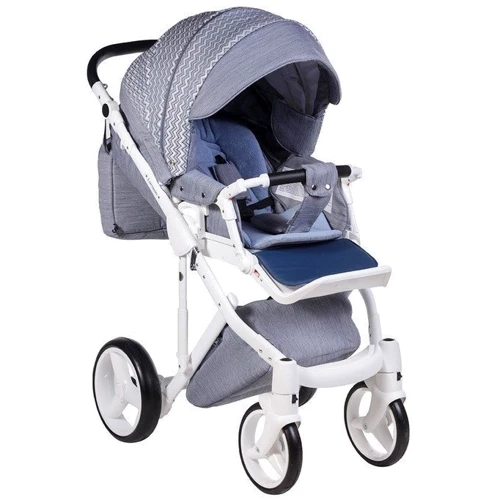 Коляска 2 в 1 Adamex Luciano jeans Q202 светло-синий (зигзаг): Количество блоков 1