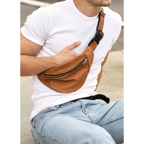 Мужская поясная сумка Sambag Soho коричневая (81333120w): Тип Сумки